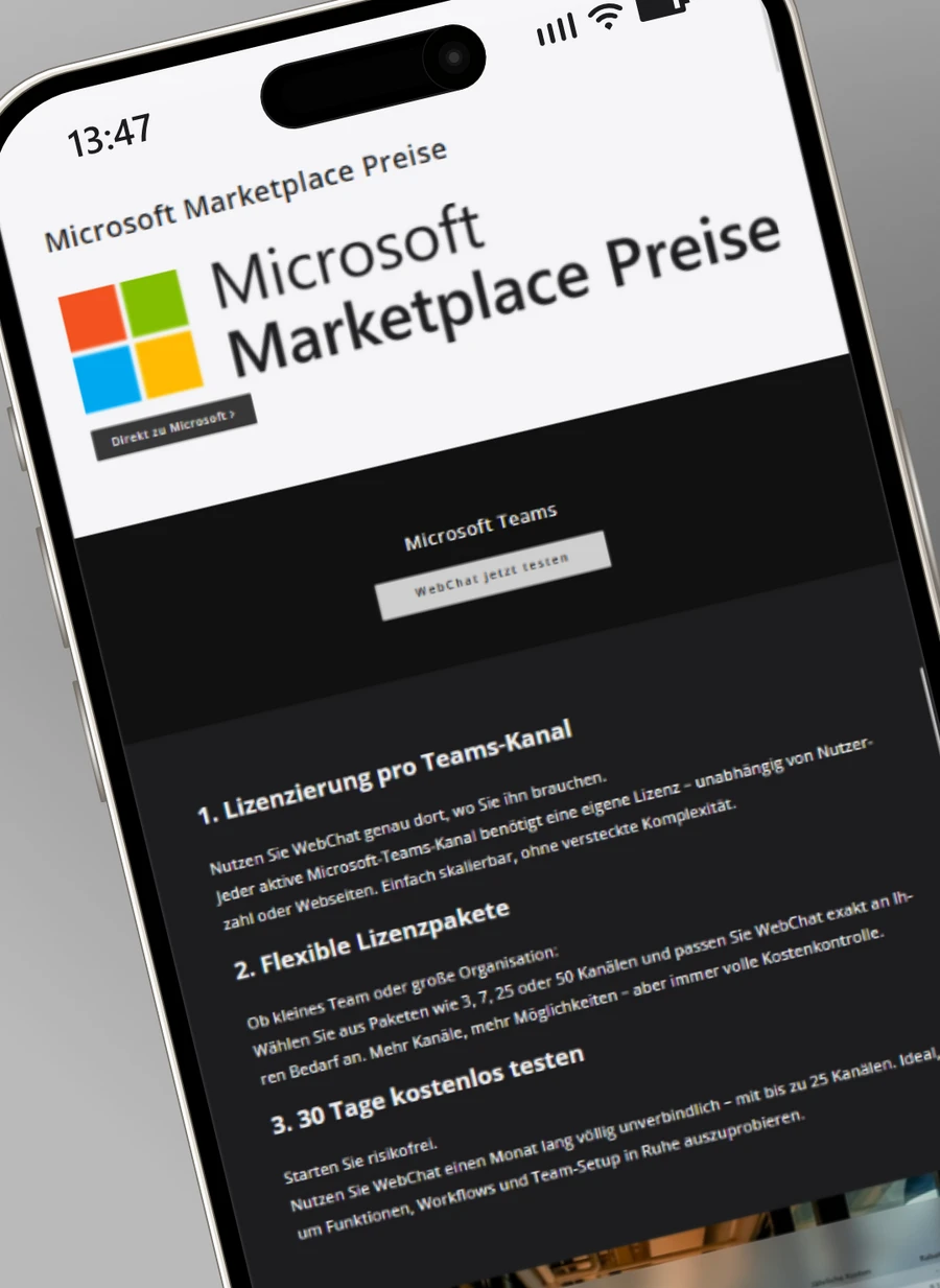 WebChat Preise WebChat Preise